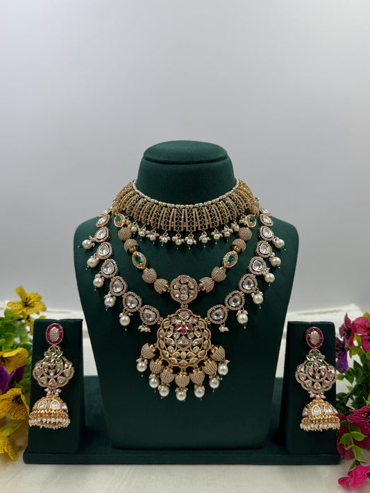 Jigna Moissanite Premium Bridal Necklace