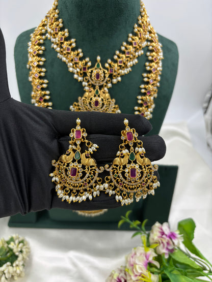 RUKMANI TRADITIONAL GOLD PLATED COMBO SET