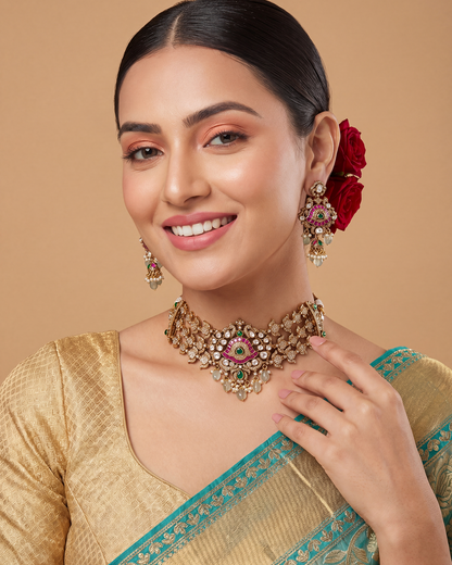 Naina Victorian Traditional Choker Necklace Set