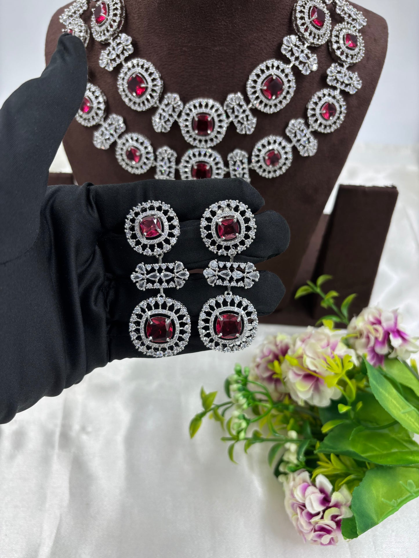ALIA AMERICAN DIMOND NECKLACE SET