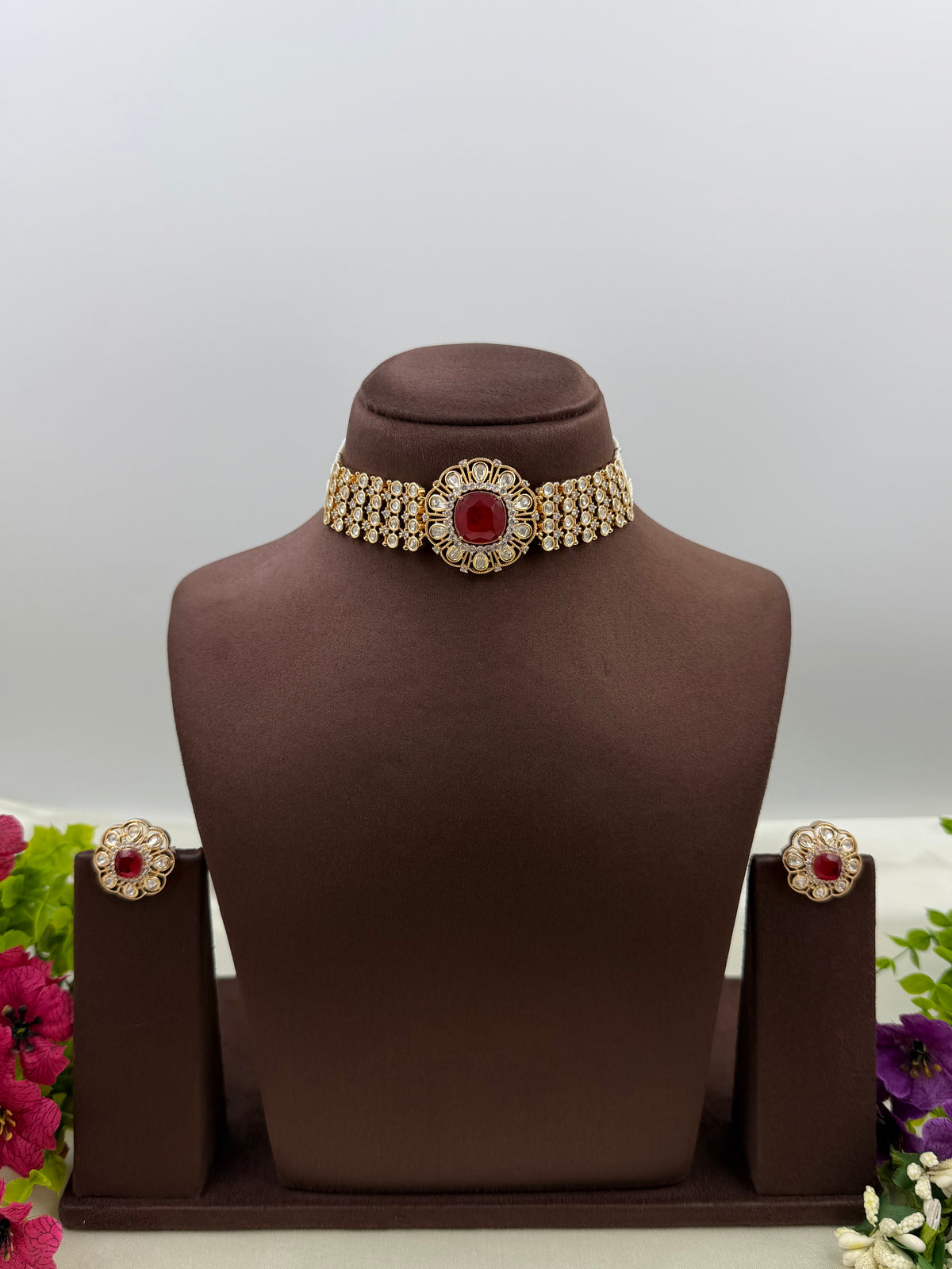 Siya Premium Moissanite Choker Set