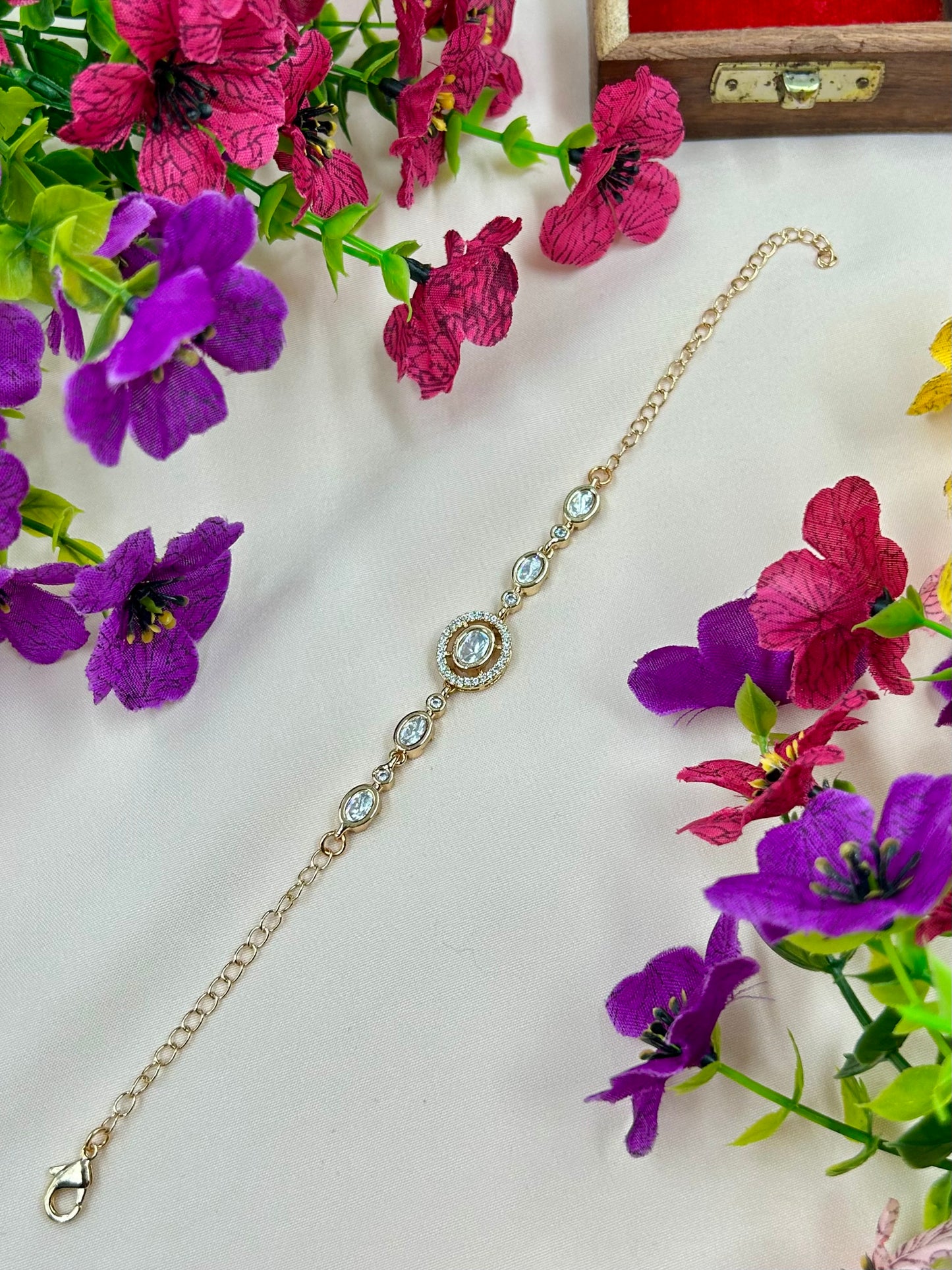Priya Moissanite Bracelet (Adjustable)