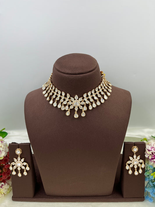 Nuk Moissanite Drop Delicate Necklace