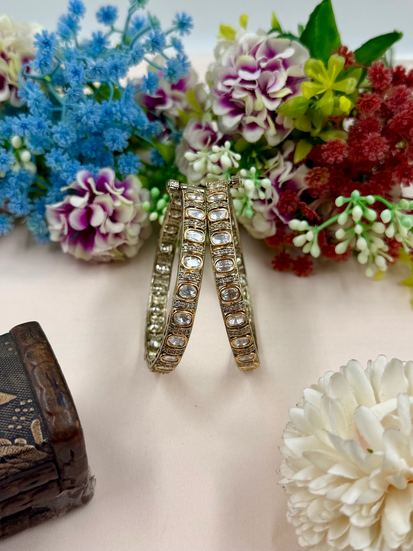 Sakshi Premium Moissanite Bangles (Openable)