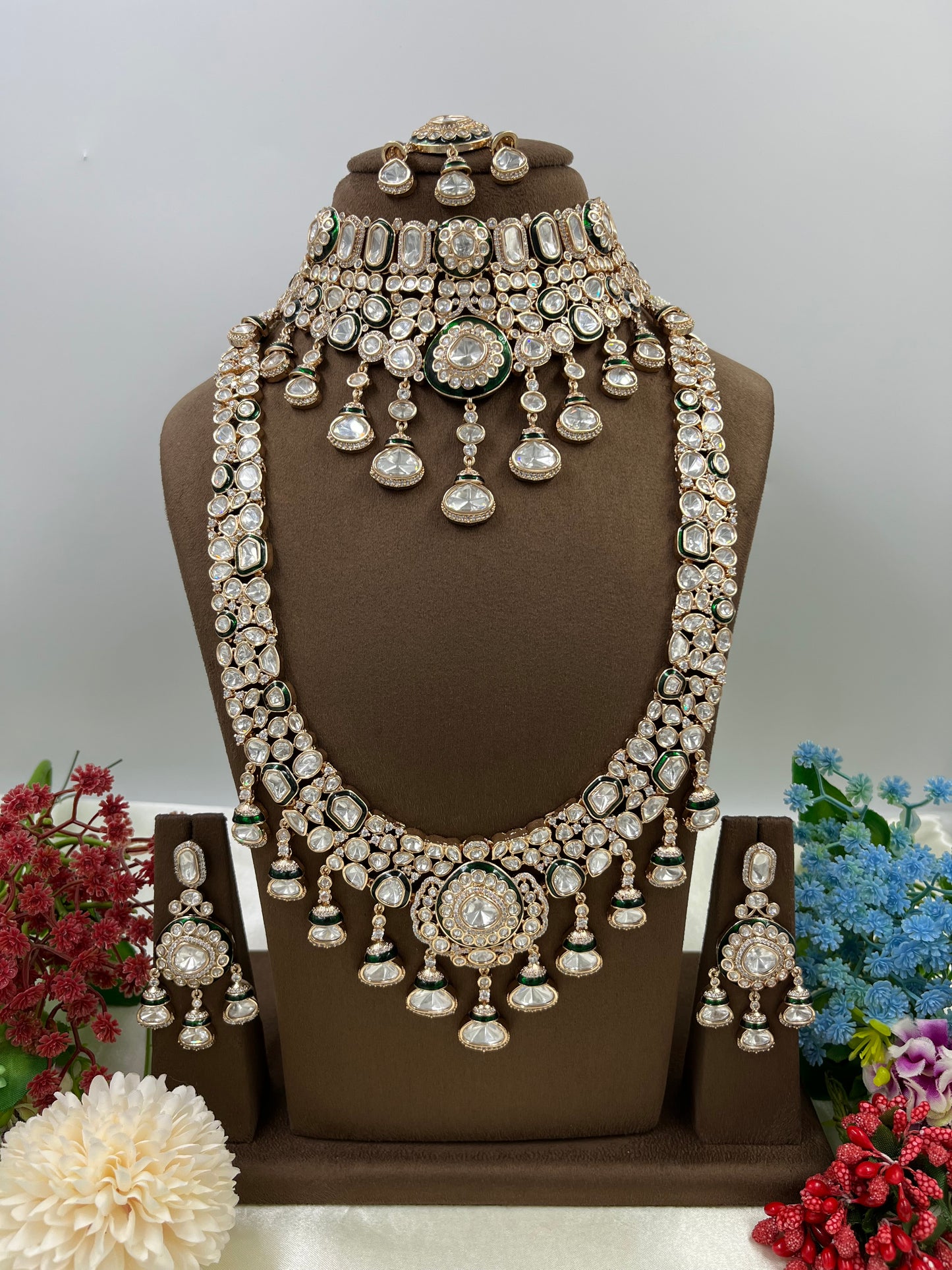 Rosina Combo Moissanite Kundan Necklace