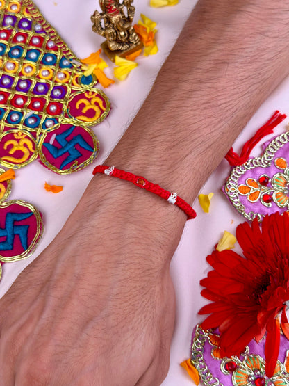 Auspicious Nazar Silver Rakhi