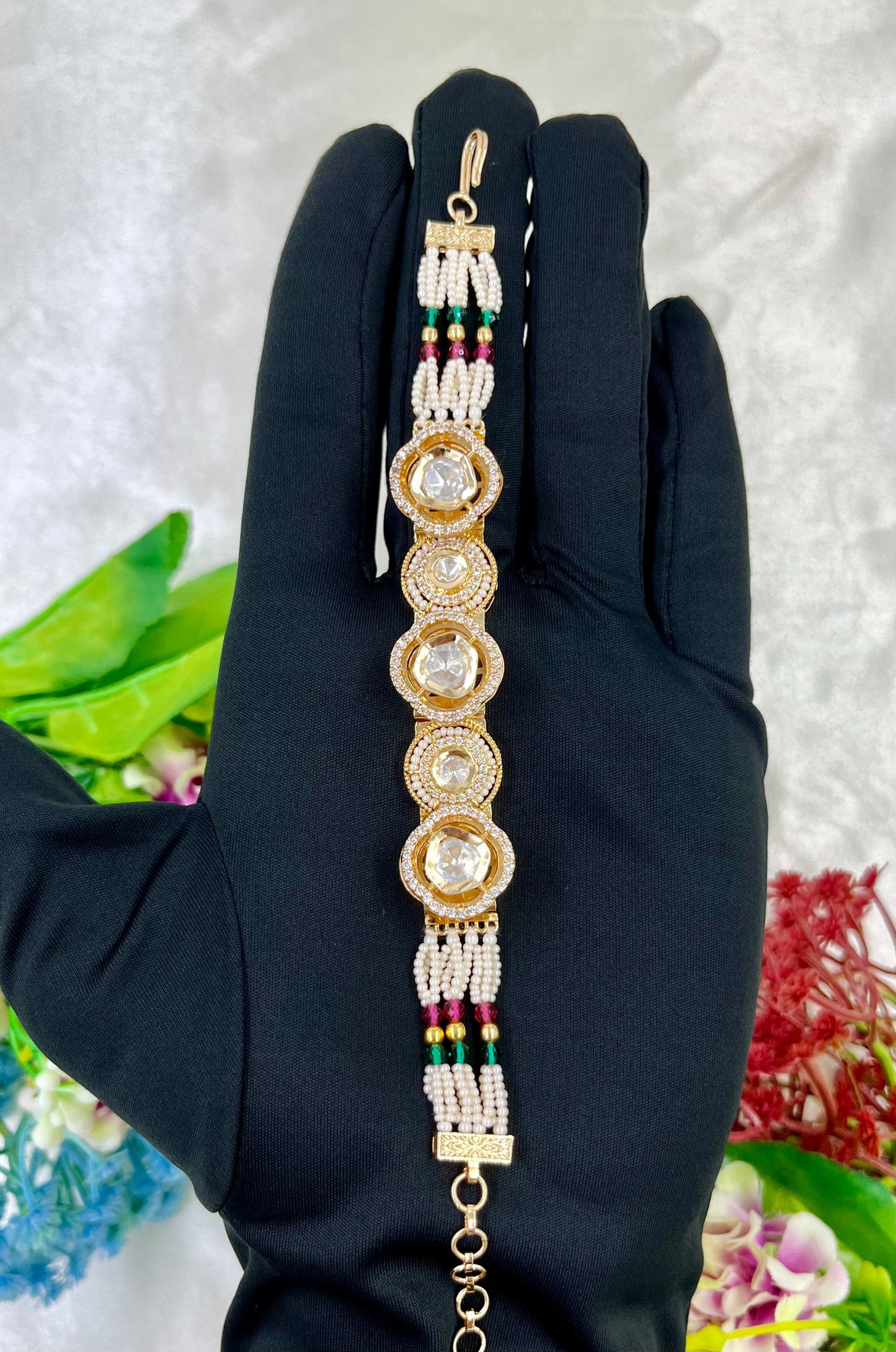 Sitara Moissanite Kundan Bracelet