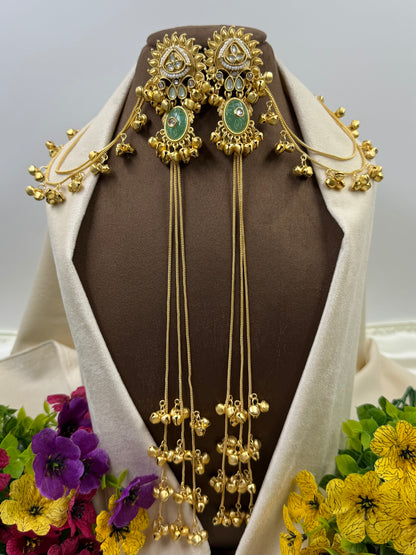 Vinita Kashmiri Jhumka Earring With Earchain