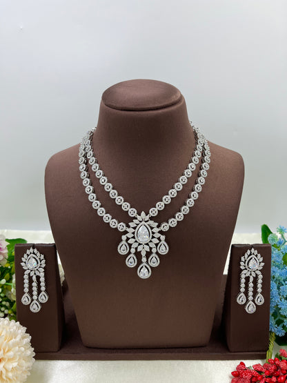 Diva Floral Drop Necklace Set