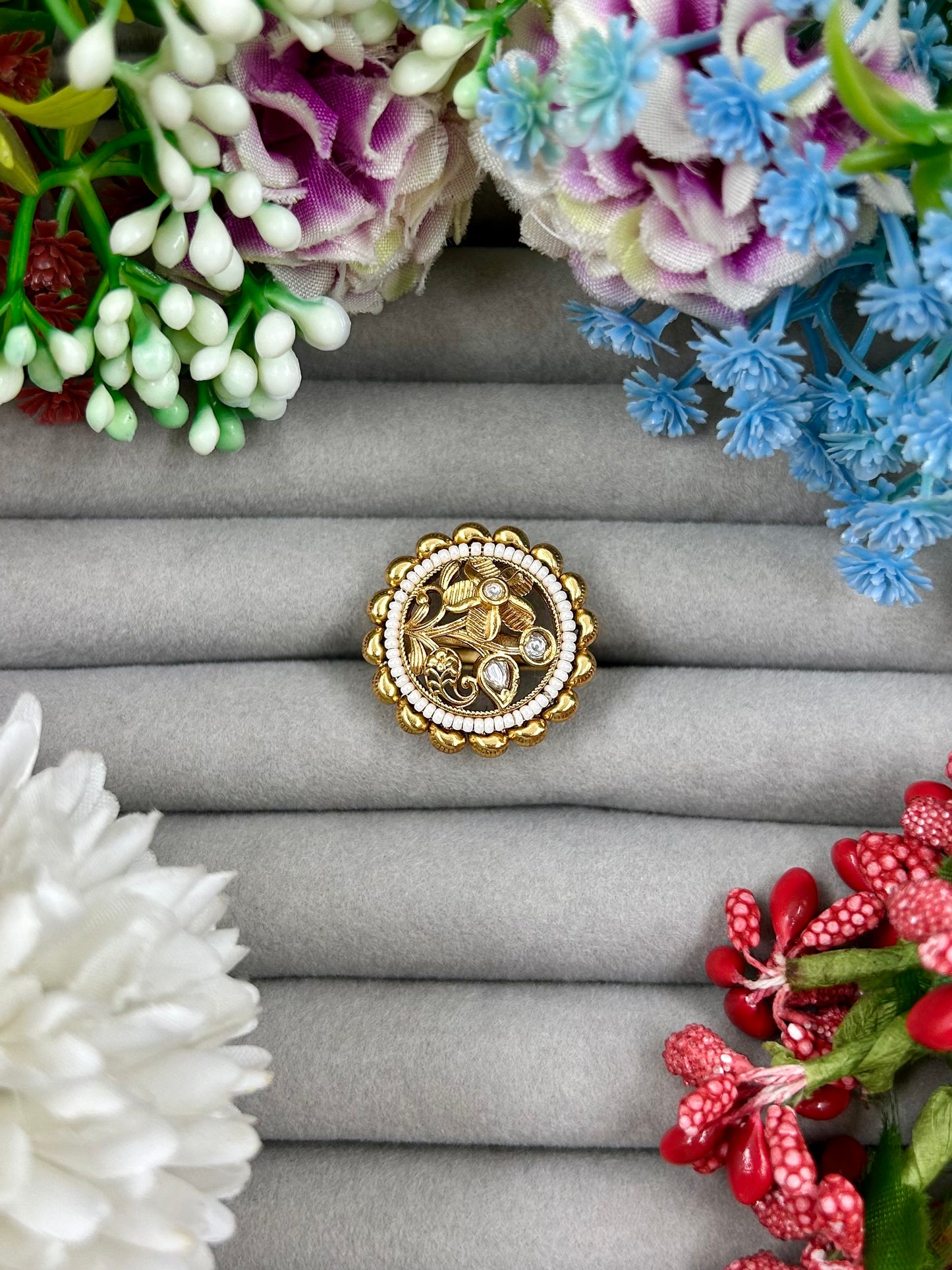 Heena Heritage Finger Ring (Adjustable)