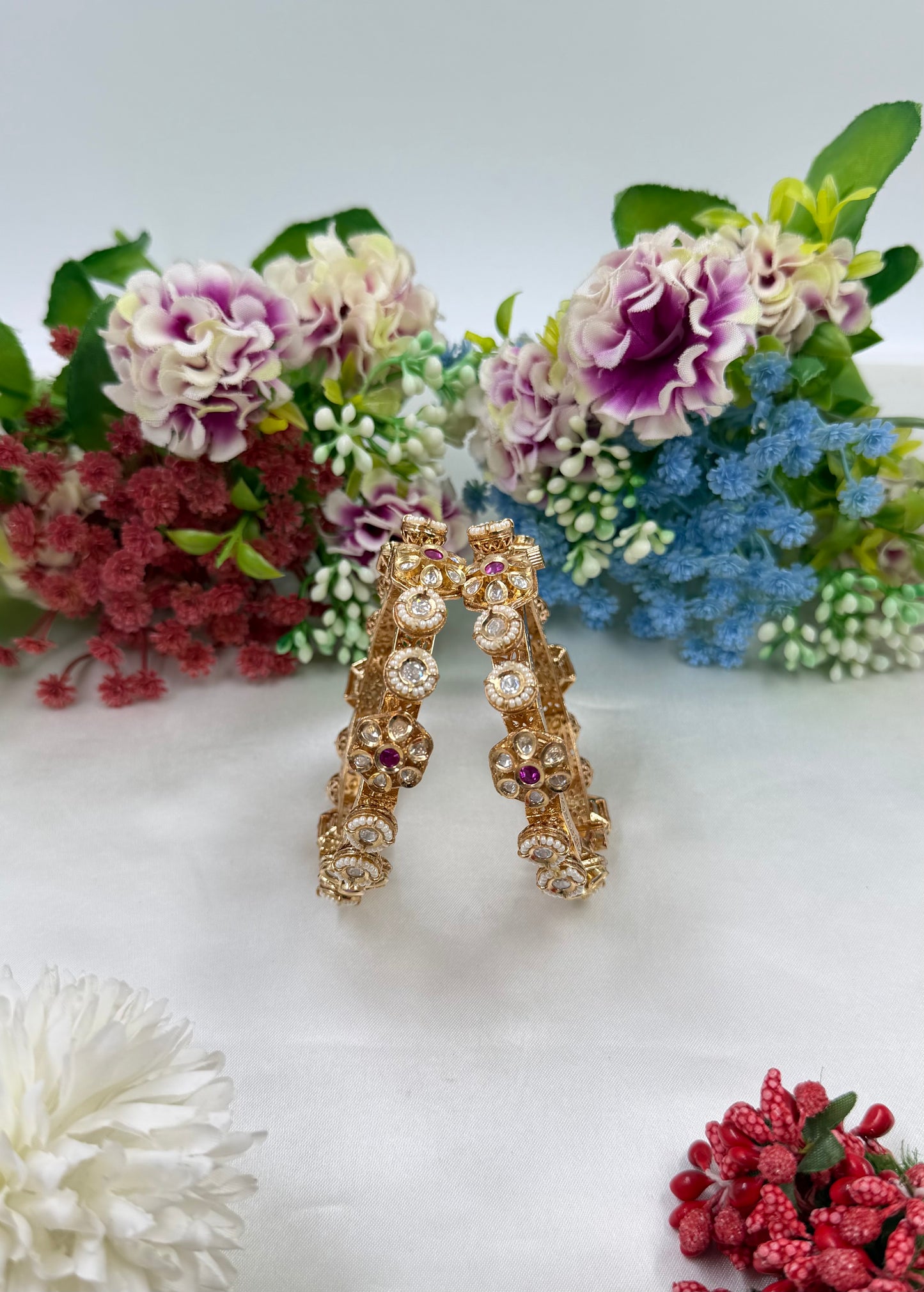 Neelam Moissanite Premium Bangles (Openable)