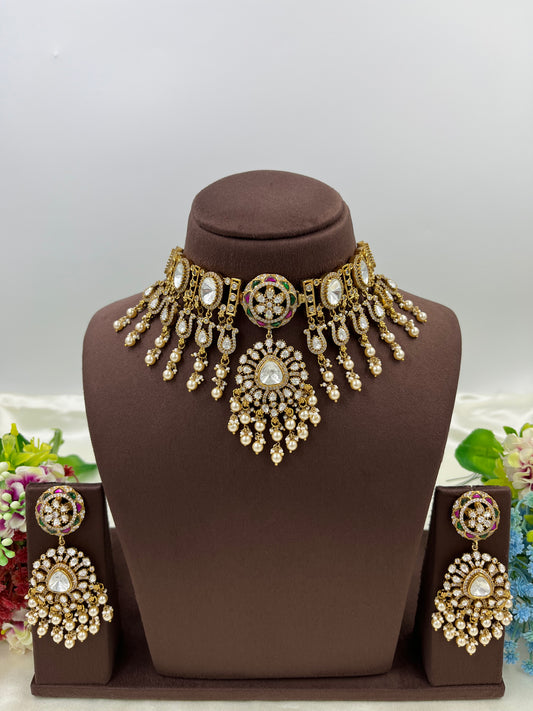 Indre Moissanite Choker Necklace