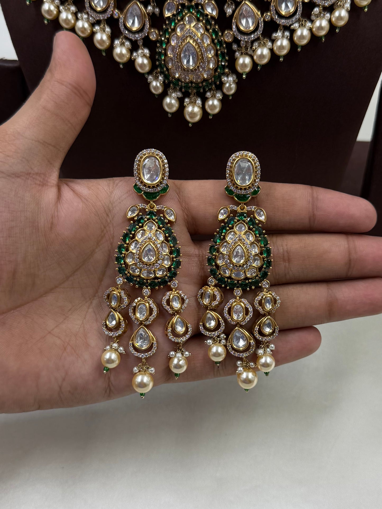 Revati Victorian Moissanite Choker Necklace Set