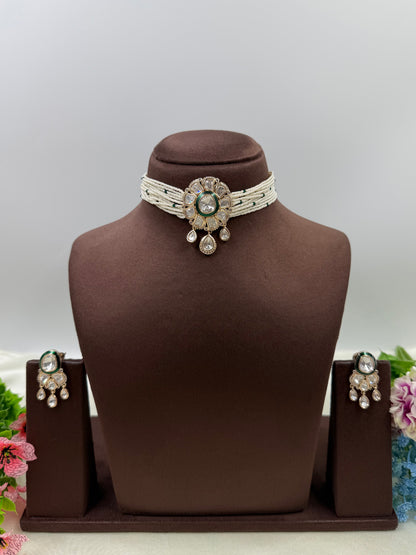 Priya Moissanite Choker Necklace Set