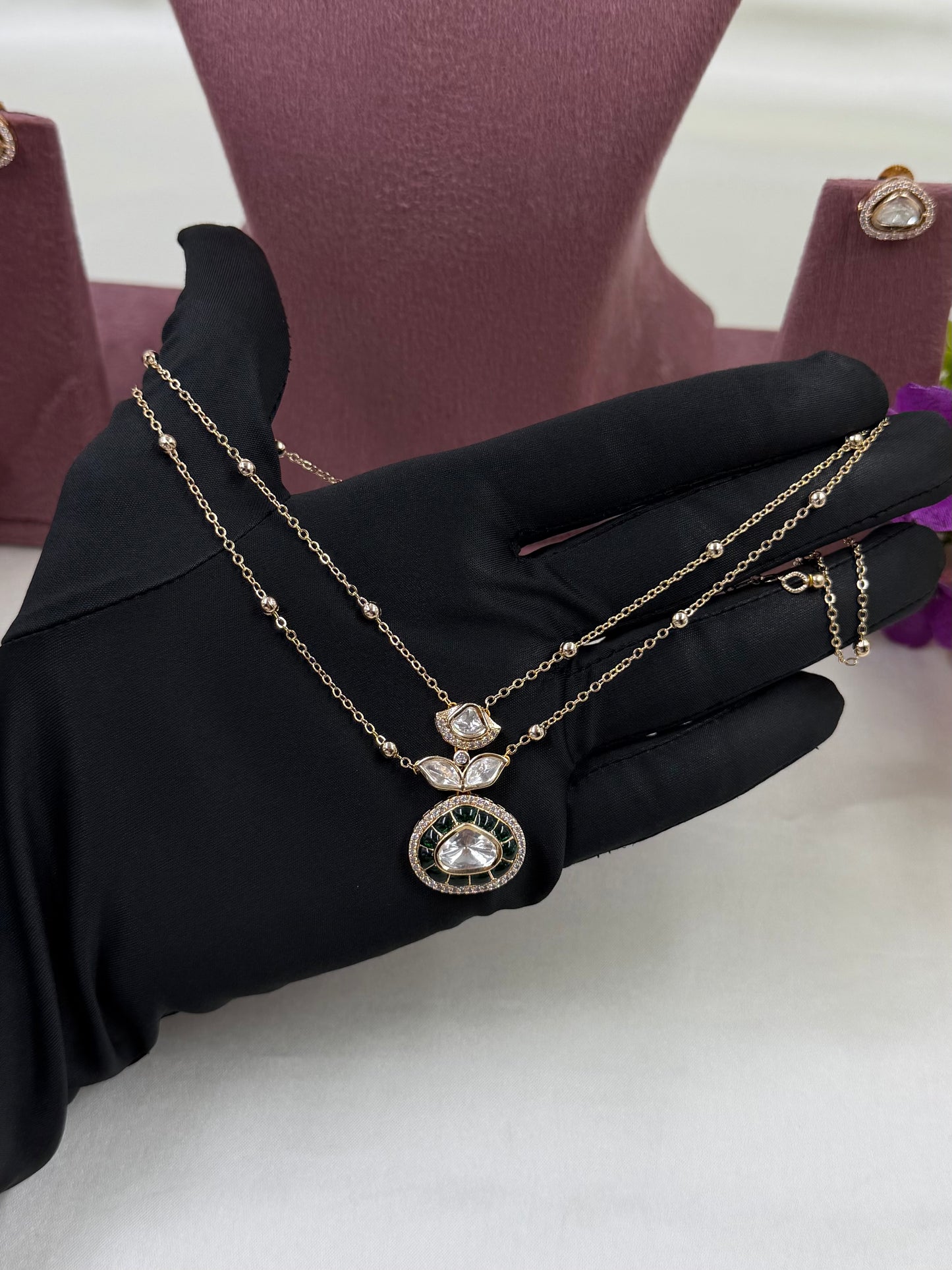 Mayuri Moissanite Chain Pendant