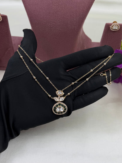 Mayuri Moissanite Chain Pendant