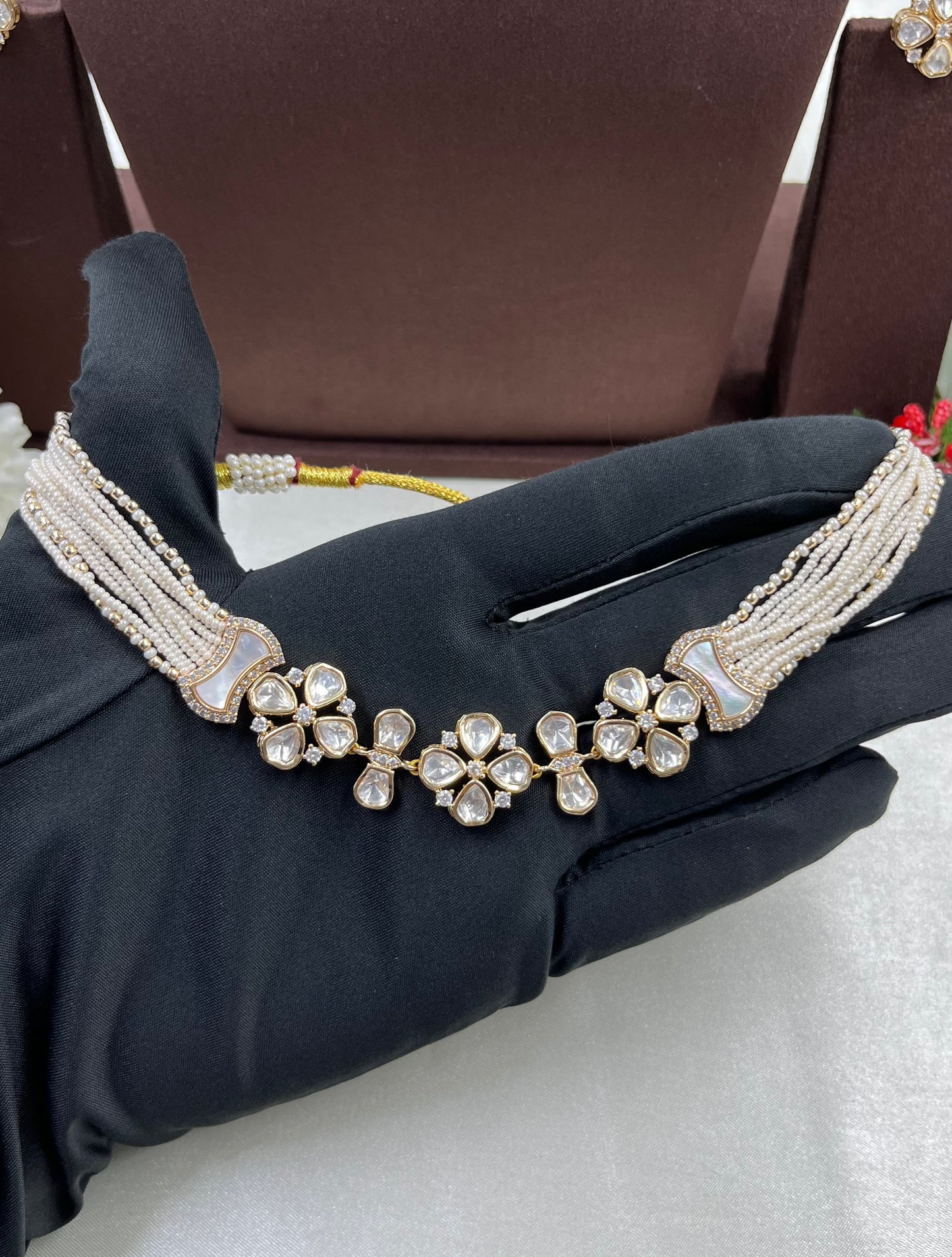 Vada Moissanite Choker Necklace