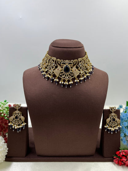 Heena Victorian Choker Necklace Set