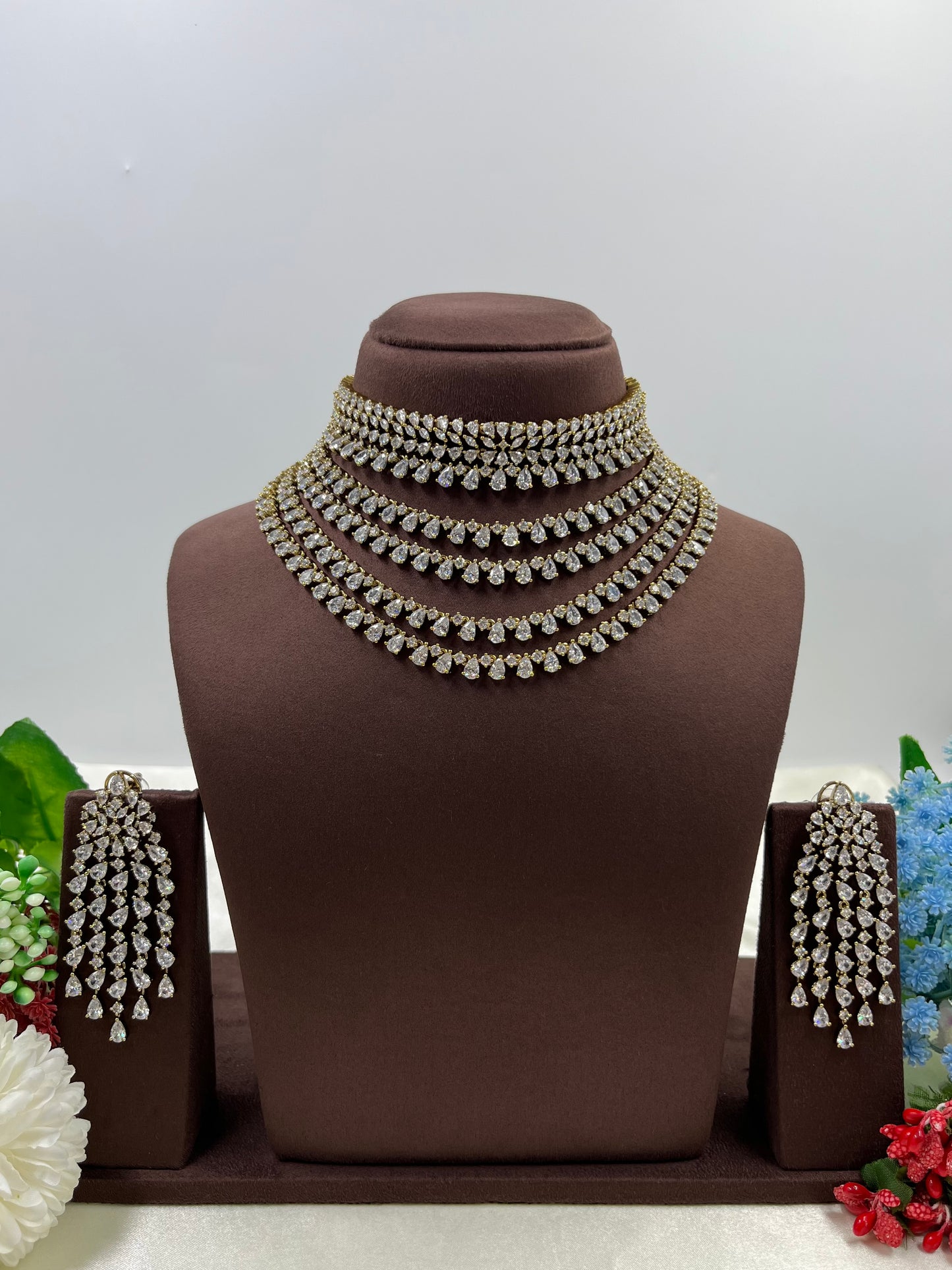 Suhani Victorian American Dimond Premium Necklace