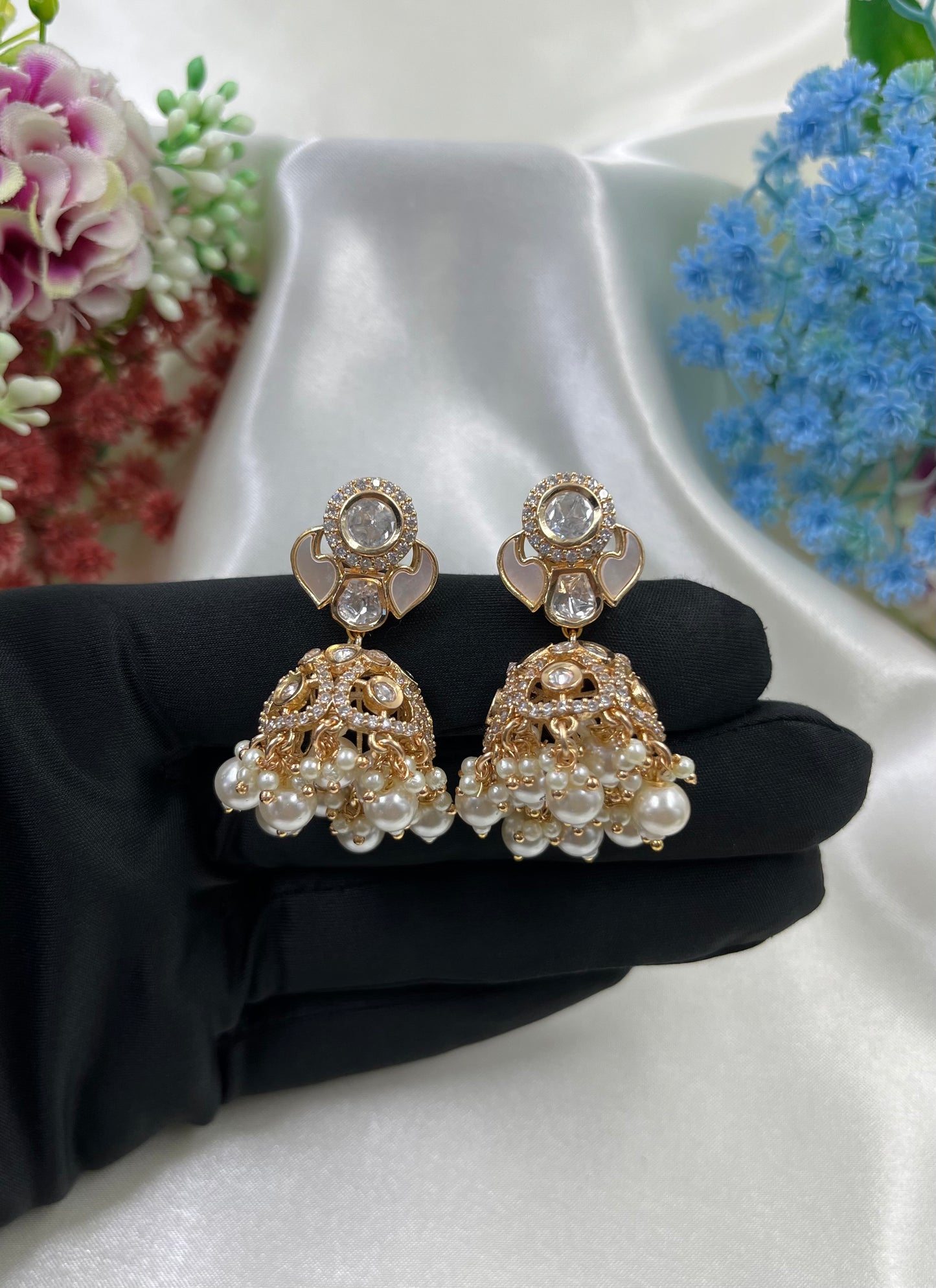 Divya Moissanite Premium Jumka