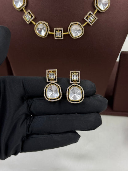 Maahi Victorian Moissanite Delicate Necklace