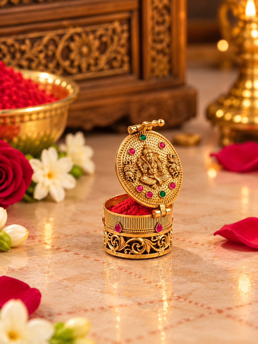 Siddhivinayak Heritage Sindoor Box