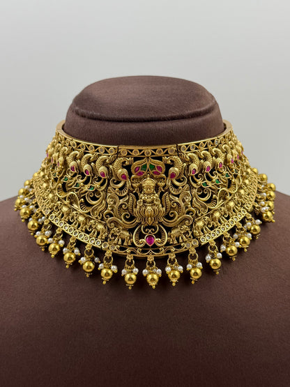 Kangana South Temple Choker Necklace Set
