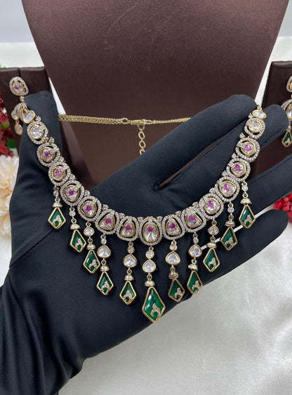 Vani  Moissanite Victorian Necklace