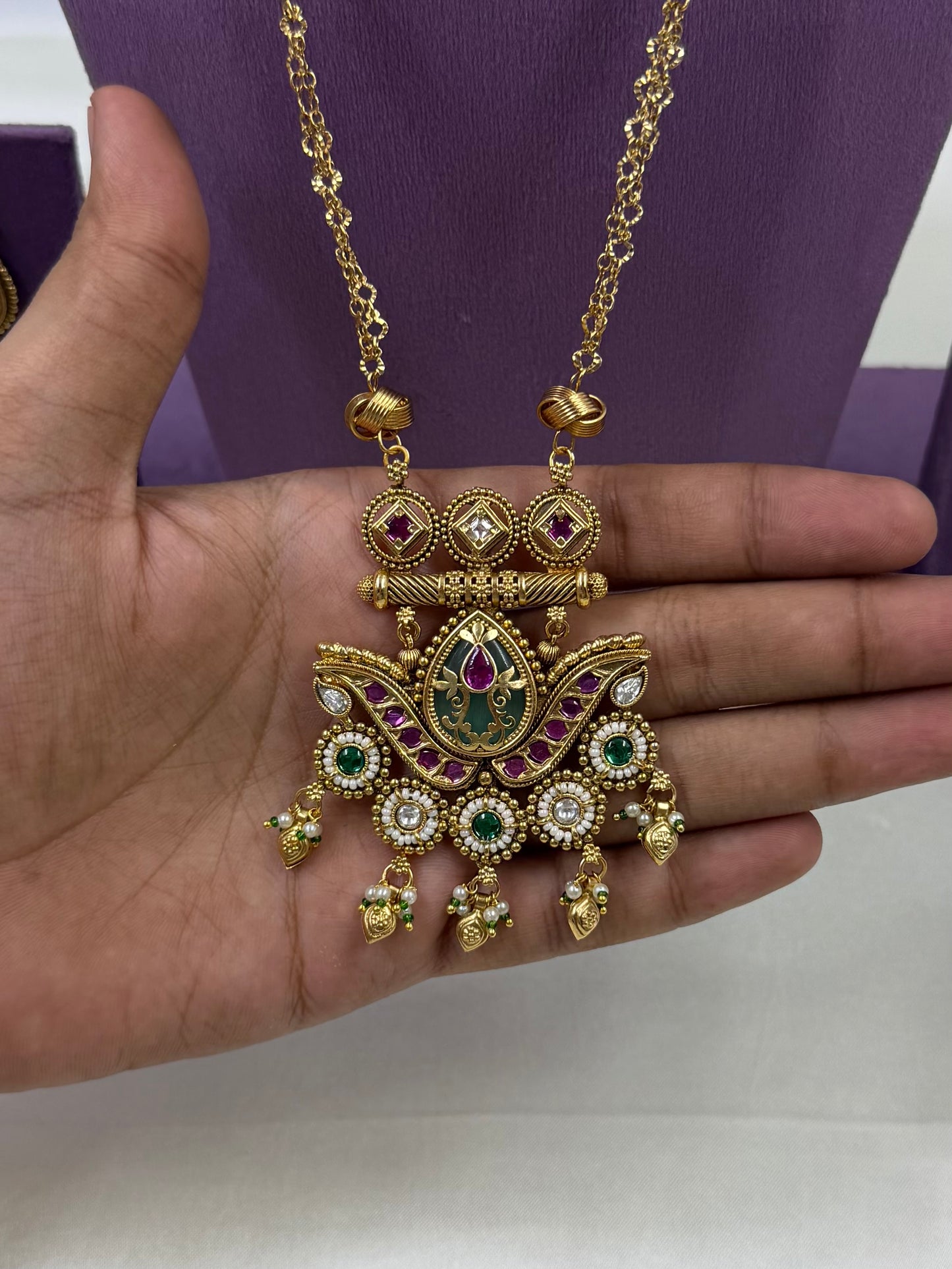 Viha Traditional Long Necklace Set