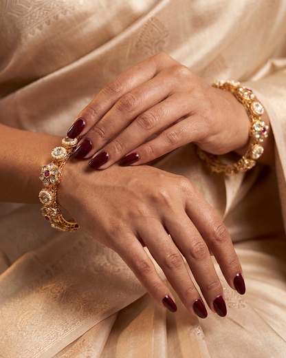 Neelam Moissanite Premium Bangles (Openable)