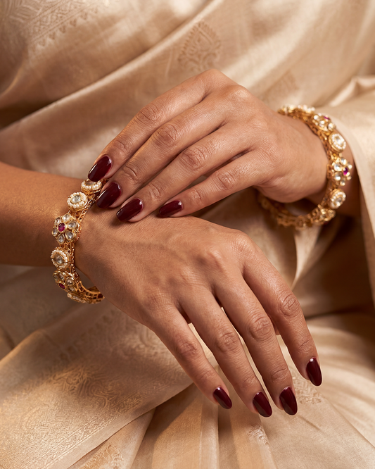 Neelam Moissanite Premium Bangles (Openable)