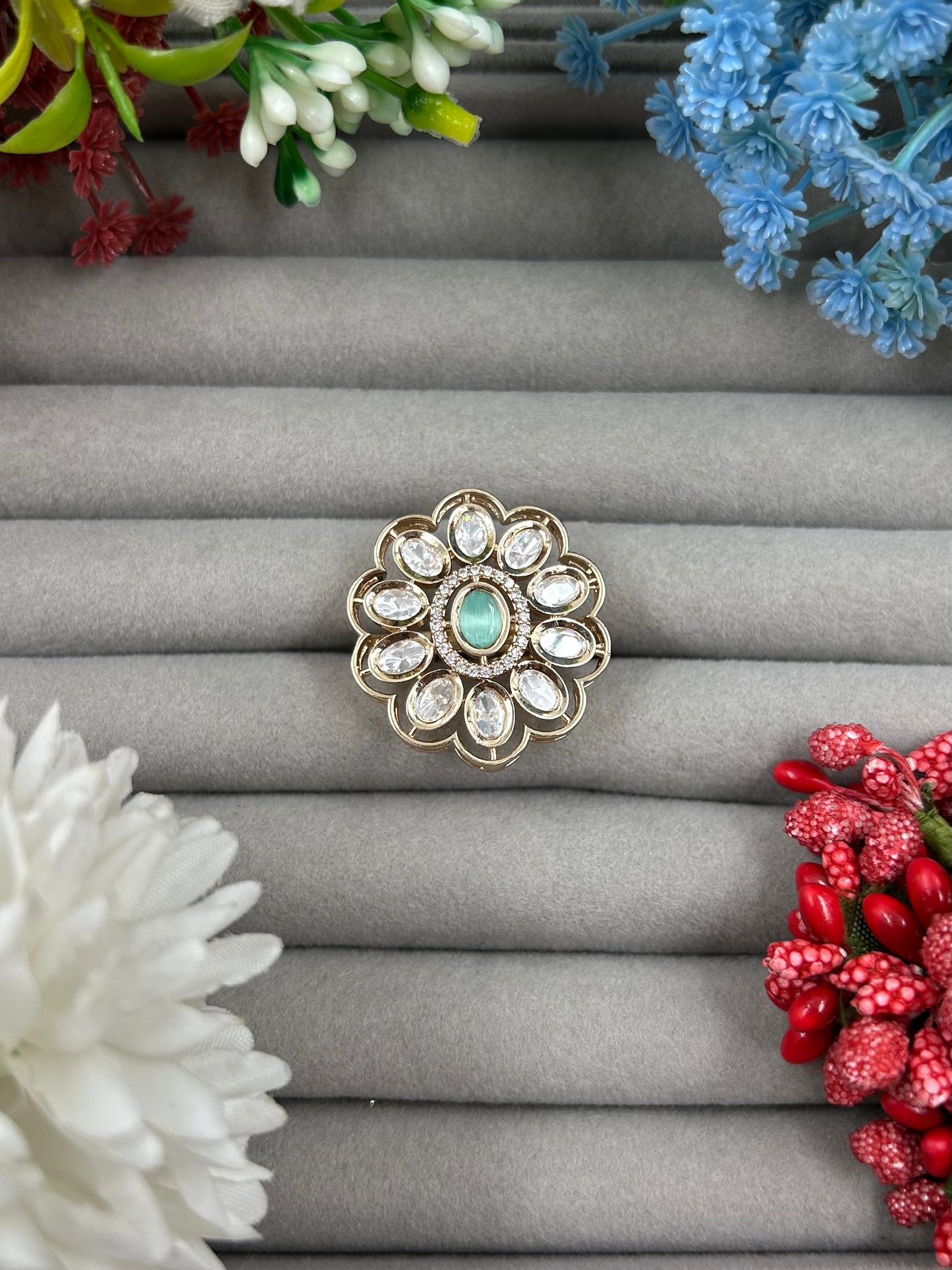 Nisha Moissanite Ring (Adjustable)