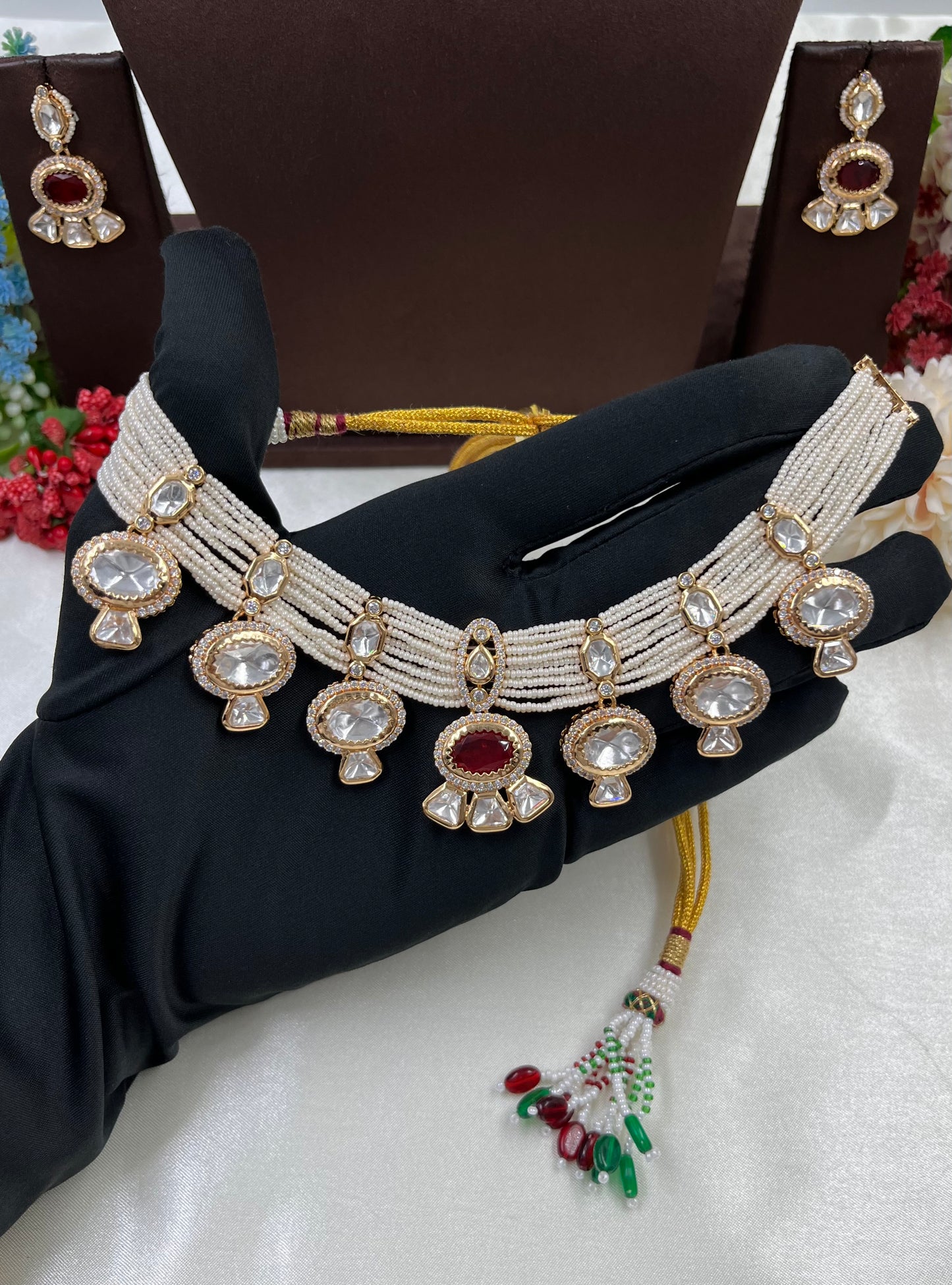 Sara Moissanite Moti Necklace