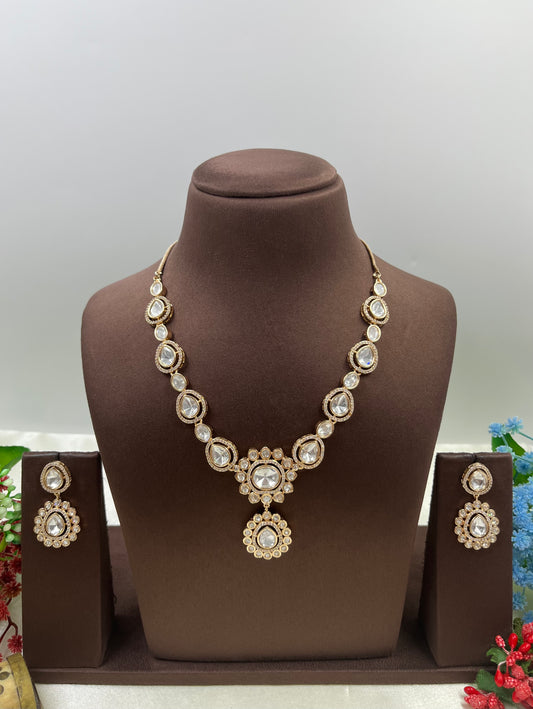 Zoya Moissanite Kundan Necklace