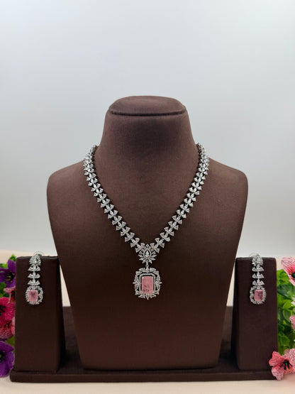 Elena American Diamond Delicate Necklace Set