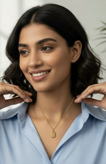 Emerald Diamond Dot Necklace