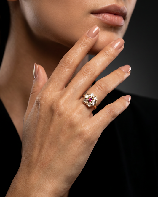 Samrudhi Moissanite Ring (Adjustable)