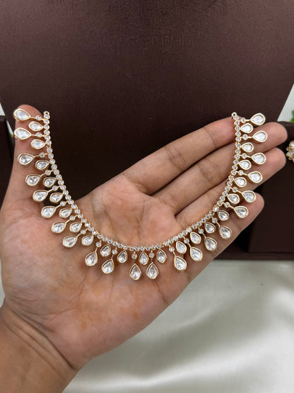 Victoria Moissanite Delicate Necklace Set