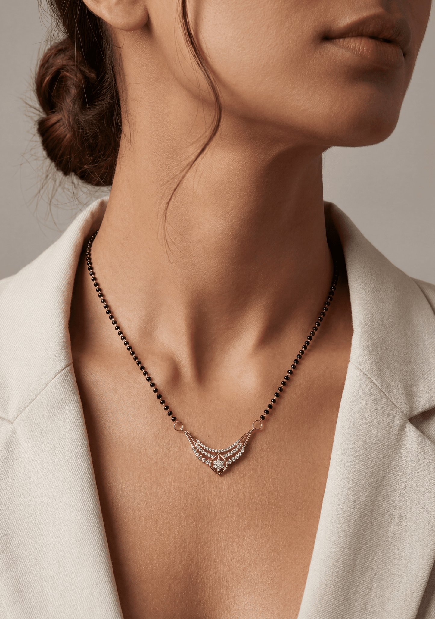 Triangle Drop Layered Rose Gold Mangalsutra