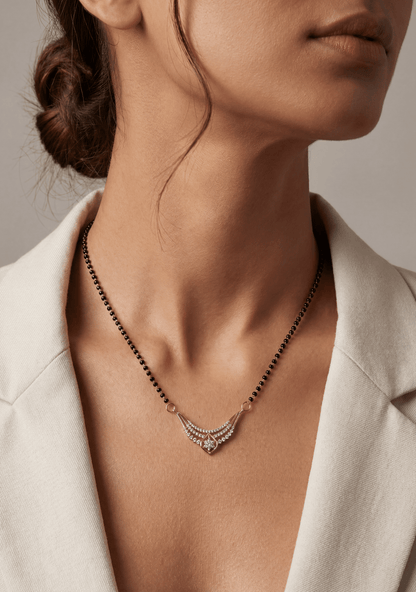 Triangle Drop Layered Rose Gold Mangalsutra
