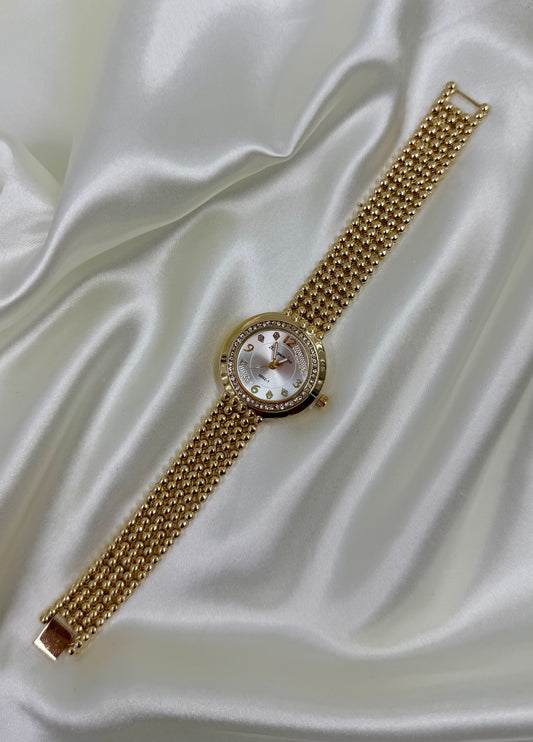 Aishita Gold Stainless Steel Watch (Adjustable)