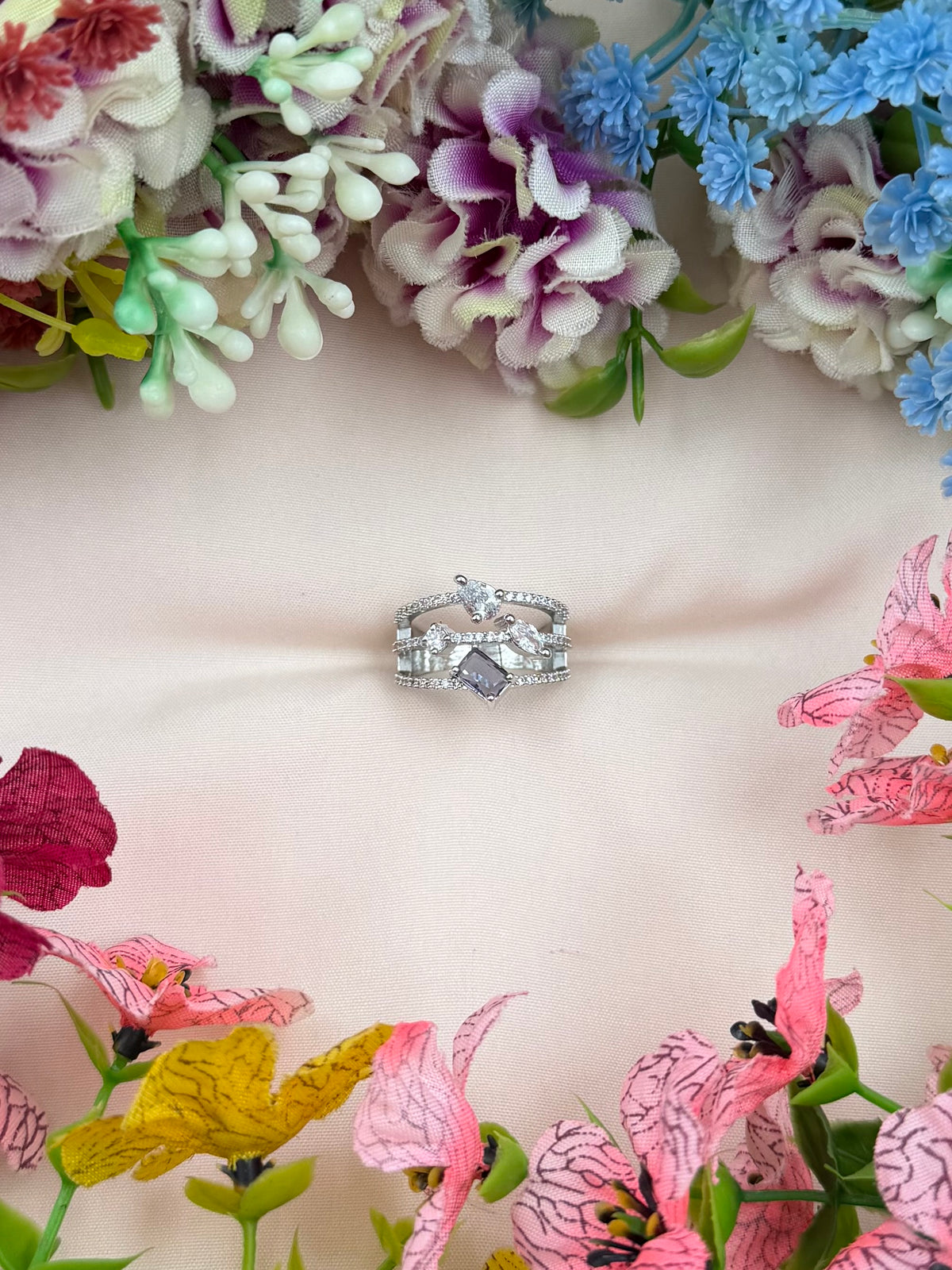 Julie American Diamond Ring (Adjustable)