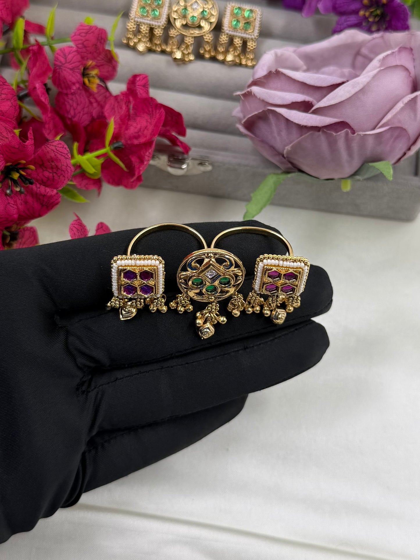 Sneha Heritage Ring (Adjustable)