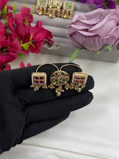 Sneha Heritage Ring (Adjustable)