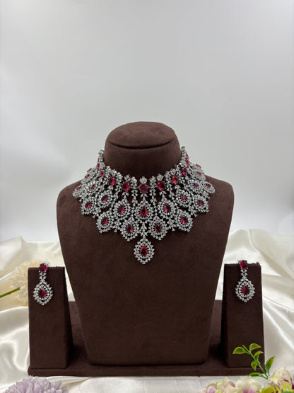 Esha CZ Choker Necklace Set