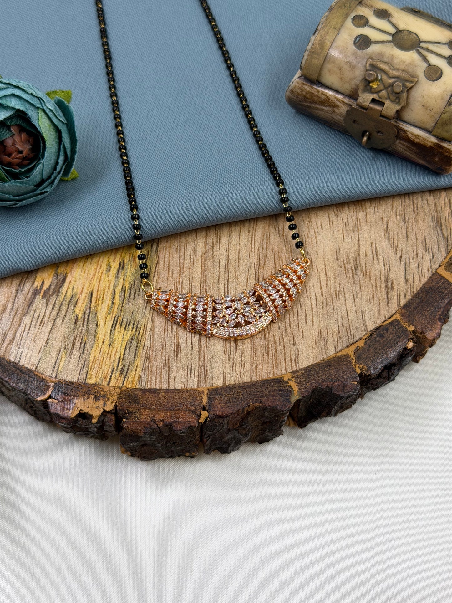 Royal Curved Rose Gold Mangalsutra