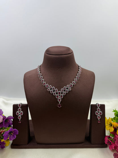 Jasmine American Diamond Necklace