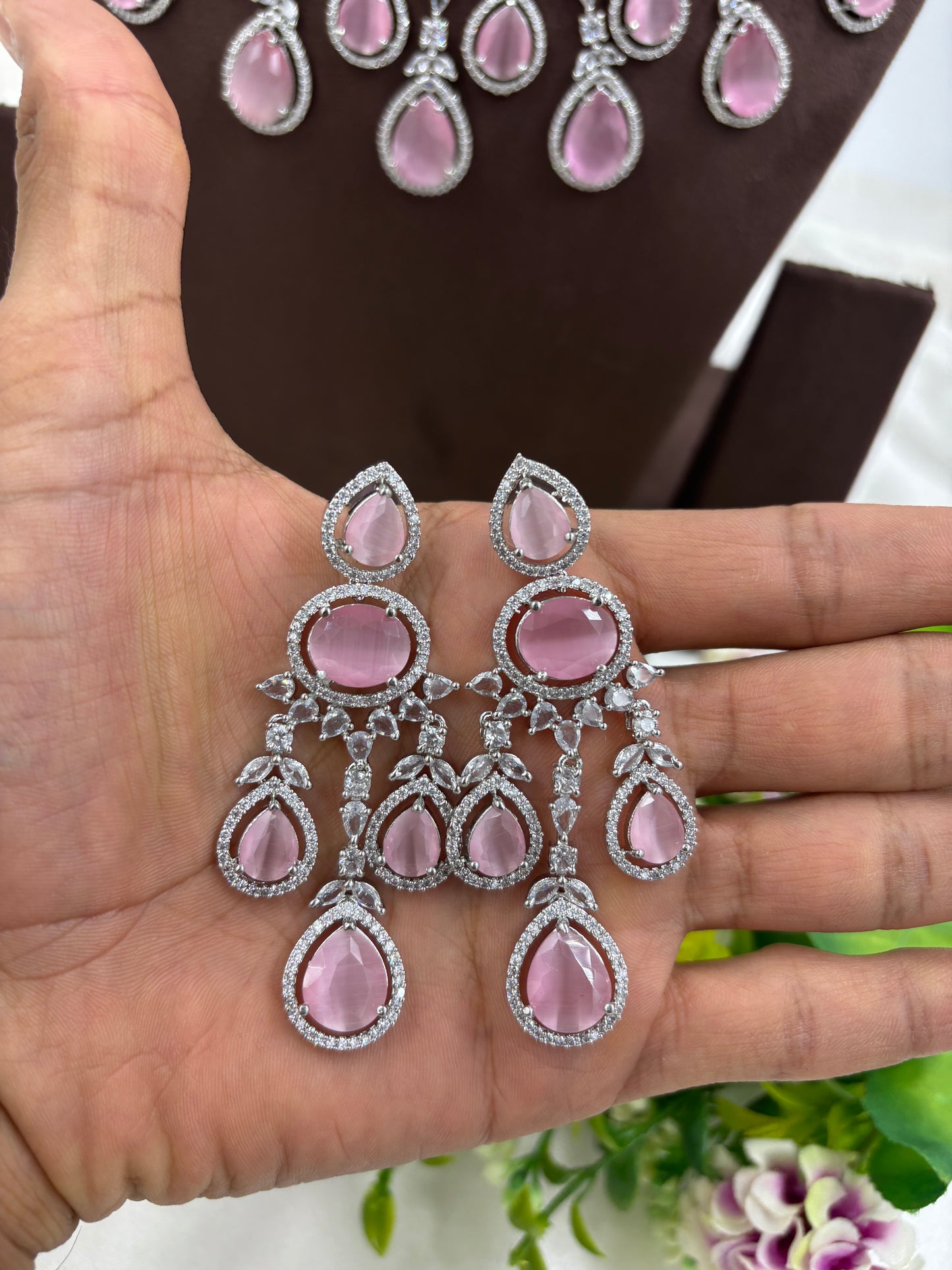 LISA AMERICAN DIAMOND PREMIUM NECKLACE SET