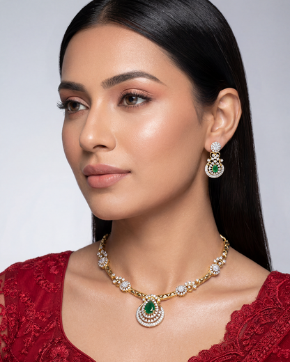 Falak Two Tone Hasli Necklace