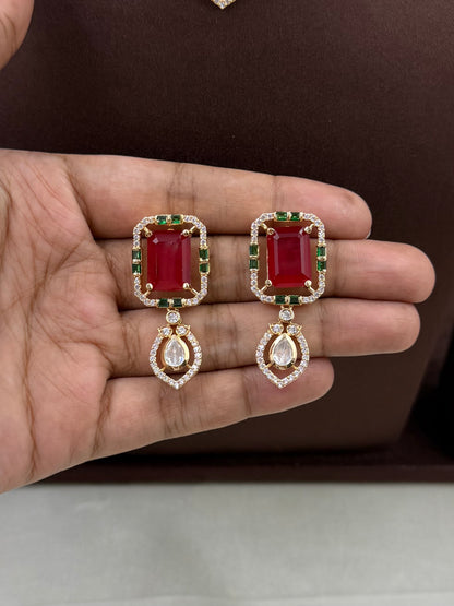 Vaanya Moissanite Delicate Necklace Set